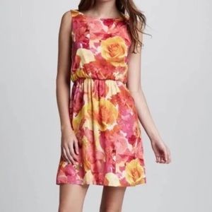 Alice + Olivia silk pink rose dress